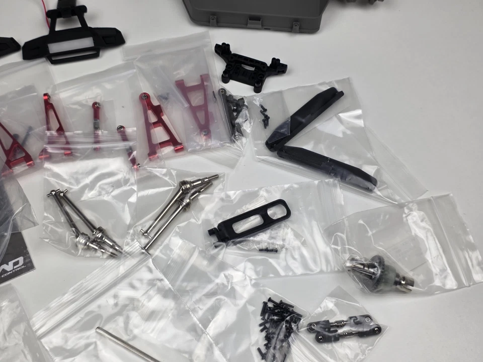 NEW MJX Hyper Go 16208 Roller Slider With Upgrades Extra RC Parts Lot 1/16 Scale - Image 3 of 4