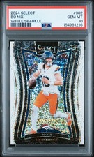 2024 PANINI SELECT WHITE SPARKLE #382 BO NIX ROOKIE RC PSA 10
