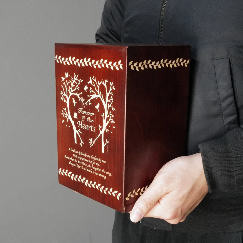 Urna de cremación de madera grande para cenizas humanas adulto 200 lb - Mejor oferta - Árbol Foto 3 de 4