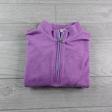 Peter Millar Crown 1/4 Zip Pullover Sweater Men's Small Purple Cotton Blend