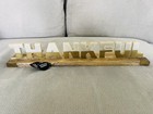 ‘THANKFUL’ Genuine Marble Wood Base Word Decor Sign Ivory Brown - Made In India — photo 2