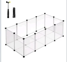 20 Panels Pet Playpen with Floor DIY Plastic Dog Puppy Portable Hedgehogs Indoor