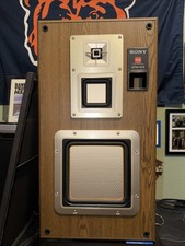  1 Sony APM-615 Vintage Stereo Speakers 300 Watts HiFi Square NICE SEE VIDEO 