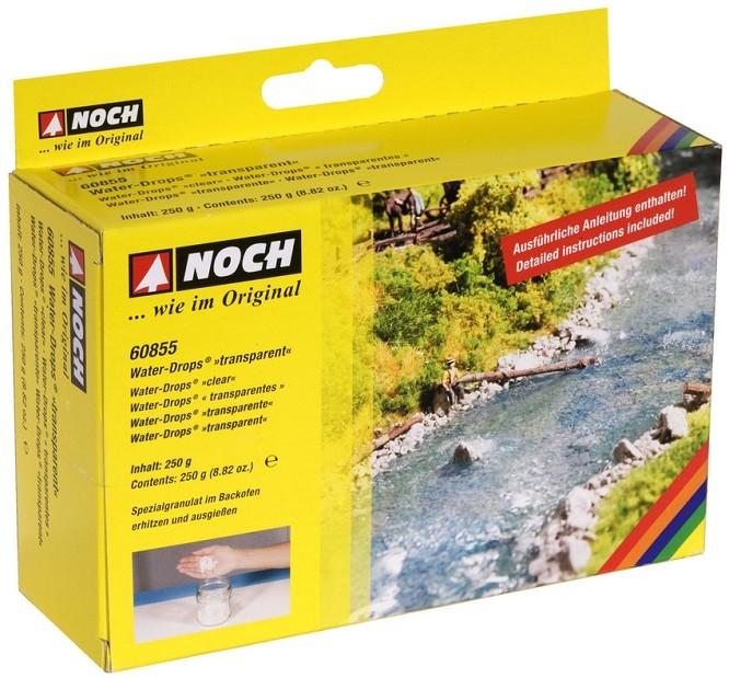 NOCH 60855 - G,0,H0,H0E,H0M,TT,N,Z Water-Drops® “Transparent”, 250g