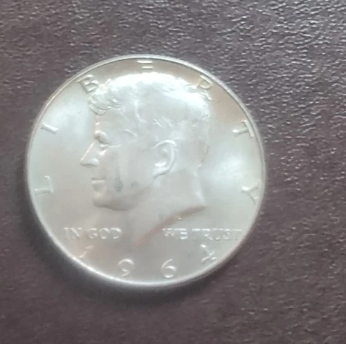 1964 Kennedy Half Dollar 90% Silver 10% Copper 50C US Coin KM#202 Uncertified