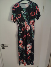 Damen Maxikleid XXL schwarz mehrfarbig Blumen...