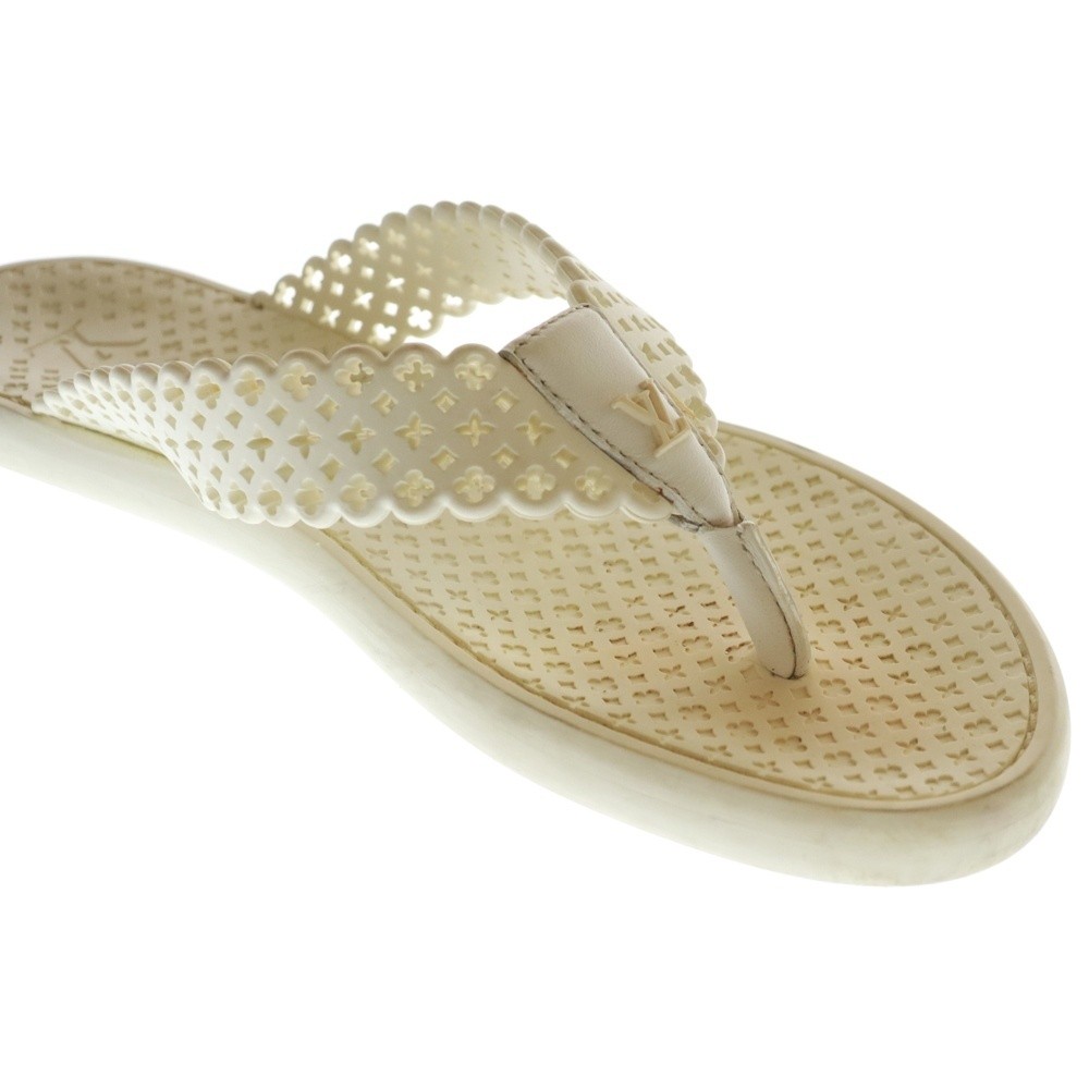 Louis Vuitton Monogram Thong Sandals White Size 36 US About5 For Women thumbnail 14