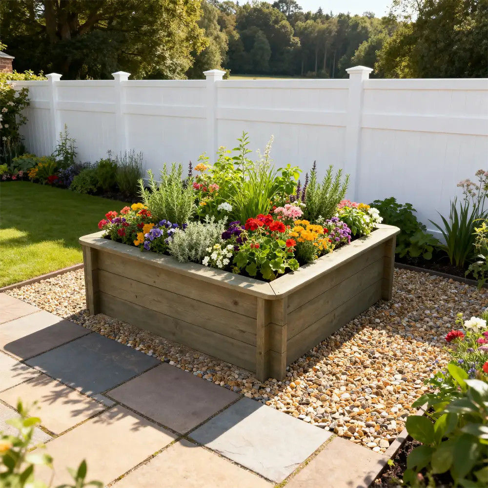Raised Garden Bed - 1.5m x 1.5m - 429mm Height - 44mm Thick Wall