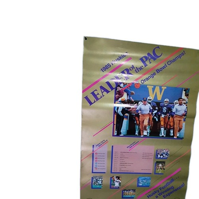 #ad 1985 ORANGE BOWL WASHINGTON HUSKIES VS OKLAHOMA SOONERS POSTER UW 28 VS OU 17 $59.99