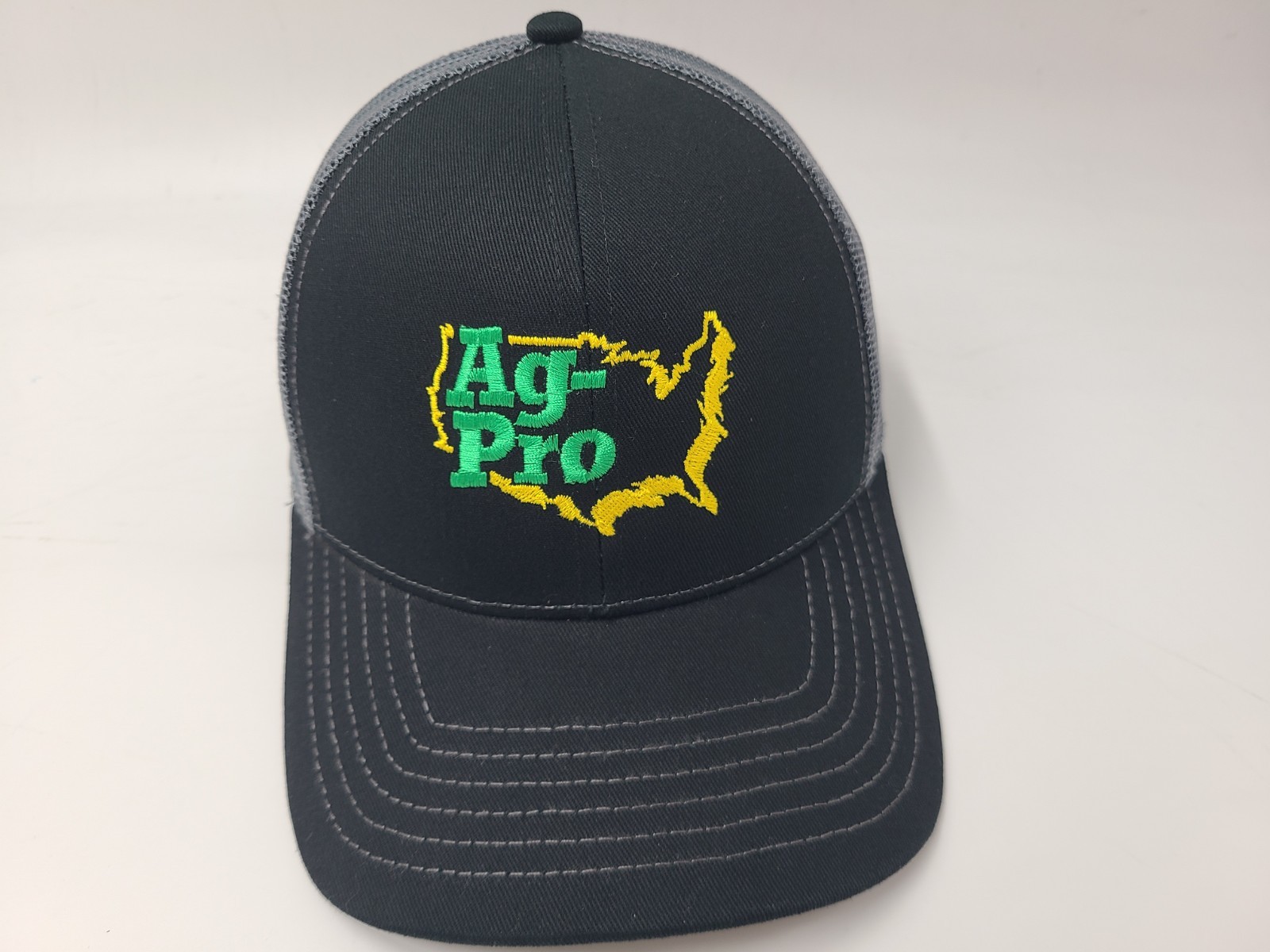 Ag-Pro Mesh Trucker Adjustable Hat Cap Farm Hunt Fish USA Men Women Black Gray