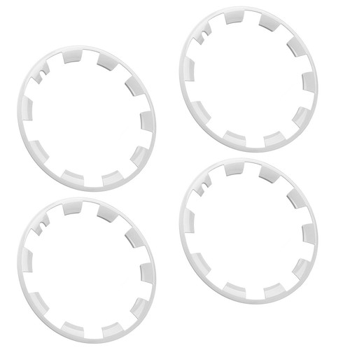 ༝White 4Pcs Car Wheel Rim Protectors Hub Rim Protection Guards Protection Ring - Photo 4 sur 12