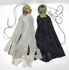 2006 Paper Magic Group Frankenstein Zombie Hanging Halloween Décor Lot of 2 PMG
