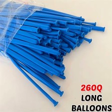 100 X Long Plain Balloons Latex Balons 260Q Twisting Modelling Long Balloons UK