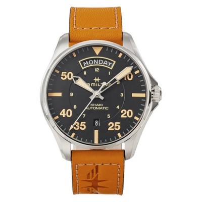 Unbenutzte HAMILTON Khaki Aviation Pilot H64645531 schwarz Herrenuhr in Box