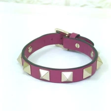 Valentino Women Bracelet Garavani Lerockstard Leather Purple Limited Edition VHT
