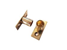 2 Brass Curtain Rod Recess Brackets 9mm Pole Support Brackets Net Voile Socket