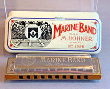 Vintage Marine Band 1896 Harmonica Key of G Original Case, by Hohner, Germany