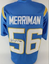 SHAWNE MERRIMAN Signed San Diego Chargers Custom Jersey (PSADNA COA)