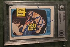 JESSE VENTURA SIGNED CARD  1985 WWF WWE WRESTLING CARD BECKETT  BAS AUTOGRAPHED