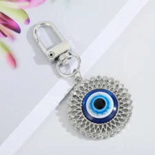 Fashion Turkish Lucky Evil Eye Hollow Keychain Keyring Women Men Jewelry Gift
