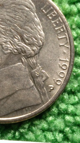 1999 P Jefferson Nickel ERROR with Doubling on the Obverse and Reverse - Picture 3 of 8