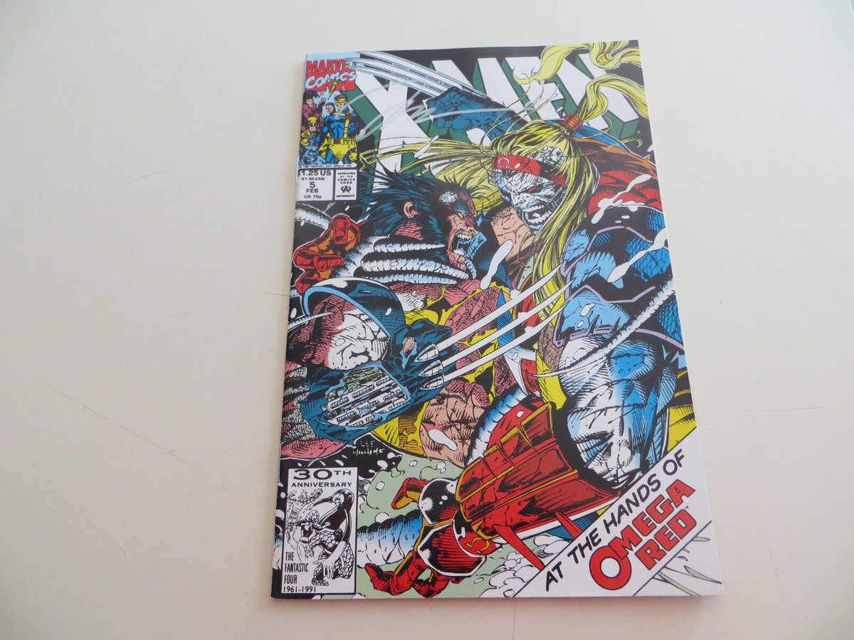 1992 MARVEL X-MEN # 5 WOLVERINE VS OMEGA RED SIGNED BY JIM LEE
