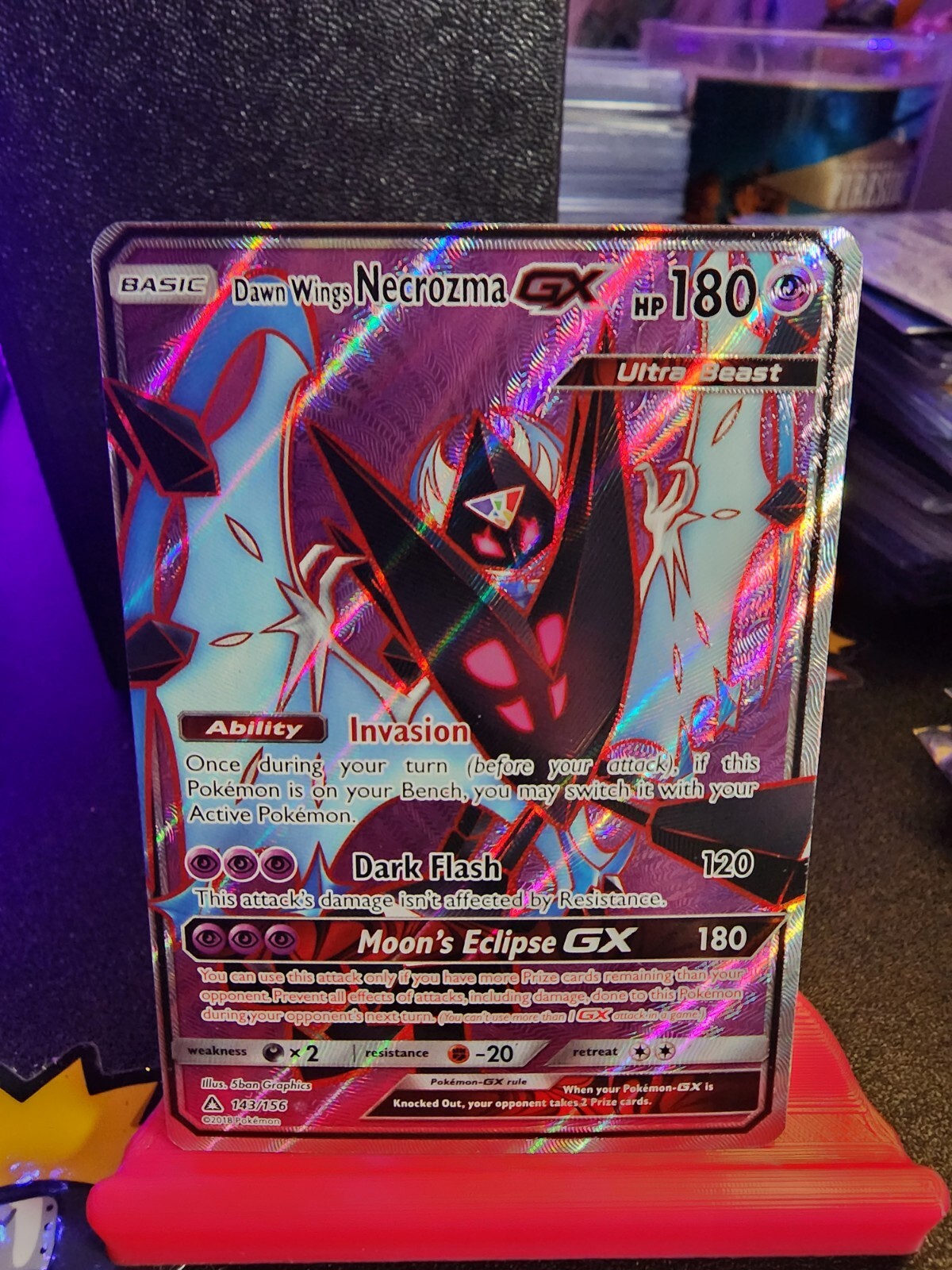 Pokémon TCG Dawn Wings Necrozma GX Sun & Moon: Ultra Prism 143/156 Holo Full Art
