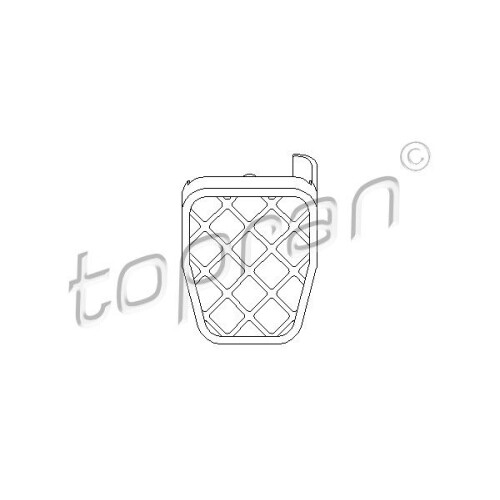 Revêtement De Pédale De Frein TOPRAN 702 349 Pour Opel Vivaro B (X82) - Neuf