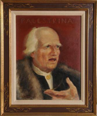 Harry Lane Palestrina Öl auf Holzplatte, Signiert l.l., Original ca. 1950