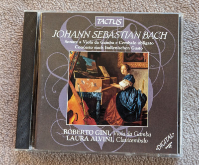 Roberto Gini & Laura Alvini  - JS Bach: Viola Da Gamba Sonatas -Tactus CD - VG