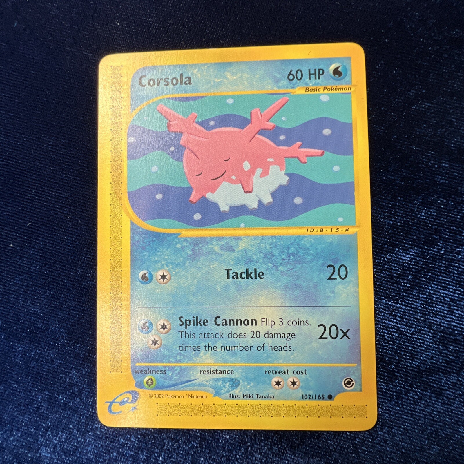 Corsola 102/165 Expedition Pokemon E Series Card Vintage 2002 Nintendo