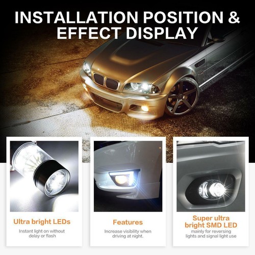 Combo 9145/9140+H11 100W 10000LM 6000K LED Projector Fog Driving Light Bulb HID - Picture 5 of 12