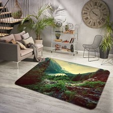 3D Mountain Forest Rocks NAO7848 Game Rug Mat Elegant Photo Carpet Mat Fay