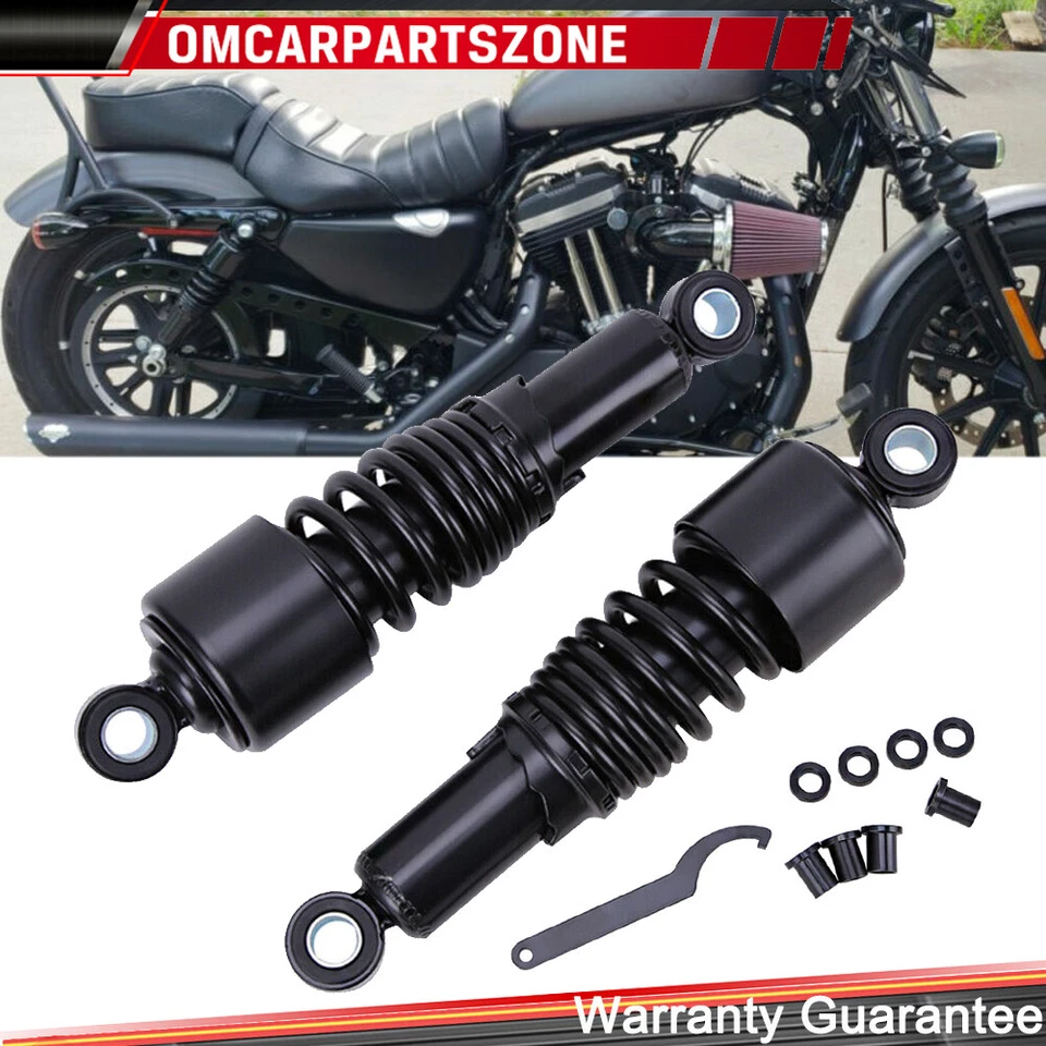 Kit de suspensión de amortiguador trasero descendente de 10,5" para Harley Sportster 883 1200 Iron Dyna Foto 4 de 4