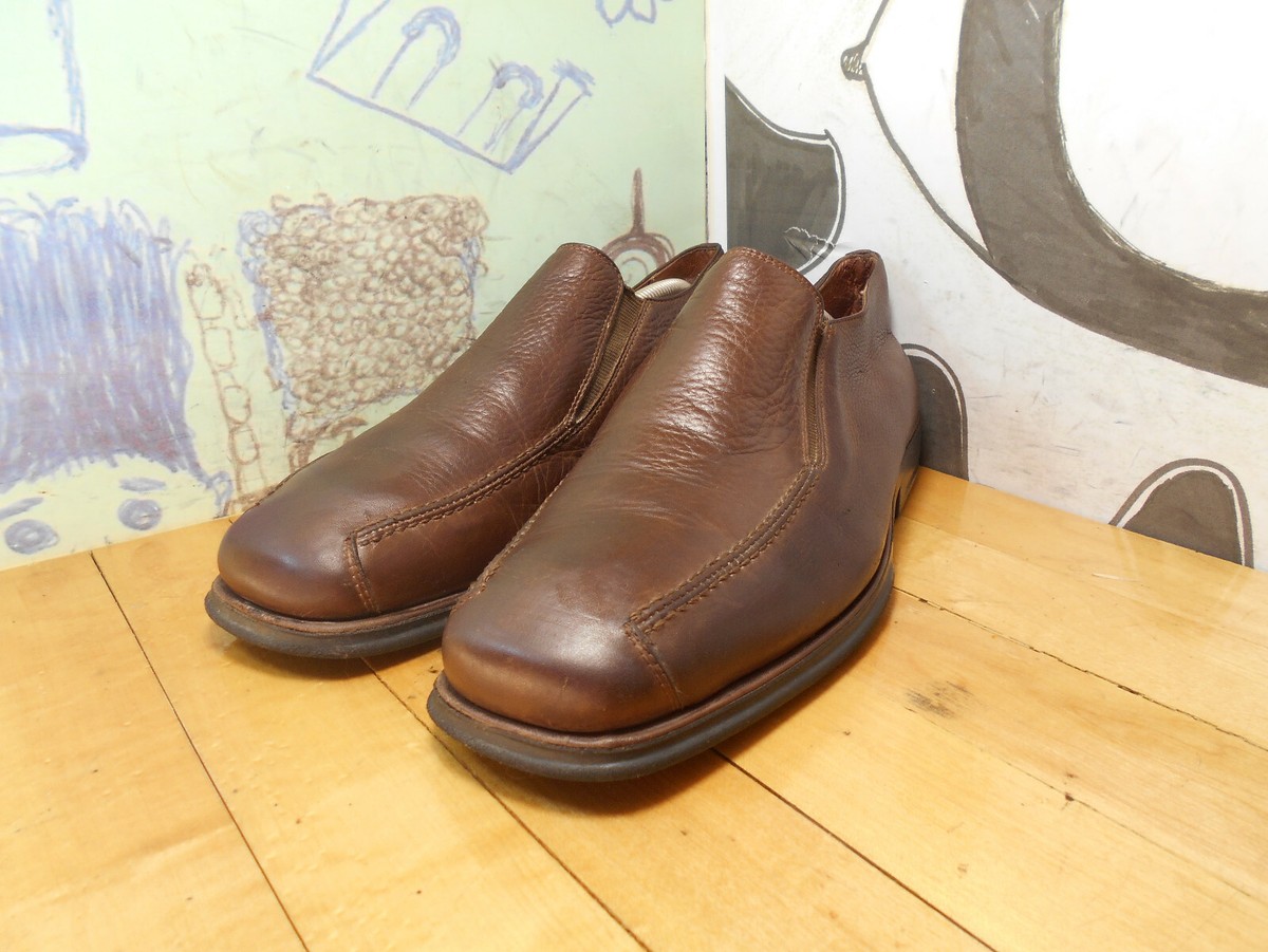 Sandro Mens Brown  leather Shoes Loafer Casual Comfort  Brazil 17019 size 12 D Sandro Moscolini Made In Brazil Genuine Leather Mens Shoes  main image 3
