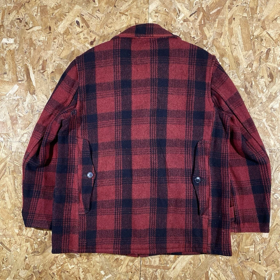 Chaqueta de Colección Años 40 Field Master Mackinaw Lana Capa Yugo Caza Cuadros XL Foto 2 de 4
