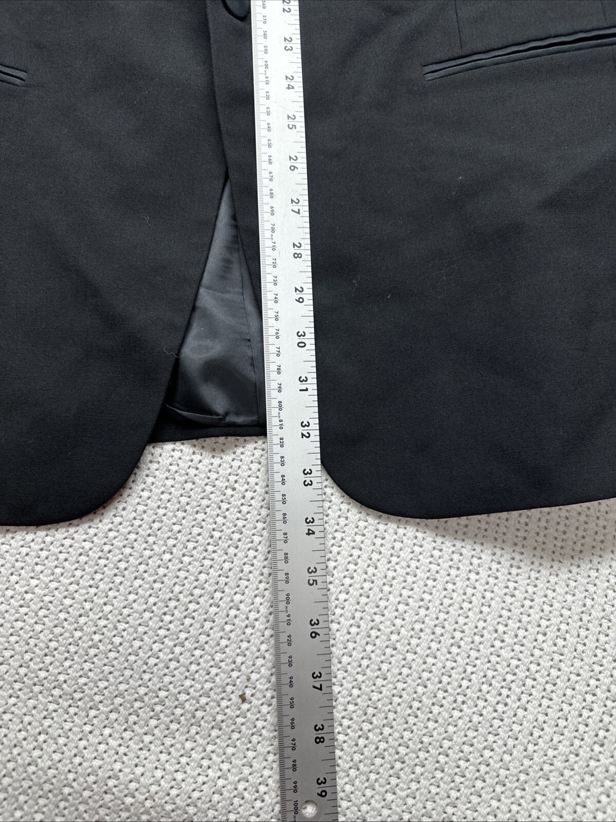 Giacca tuta smoking uomo Yves Saint Laurent YSL nero due bottoni 42L US