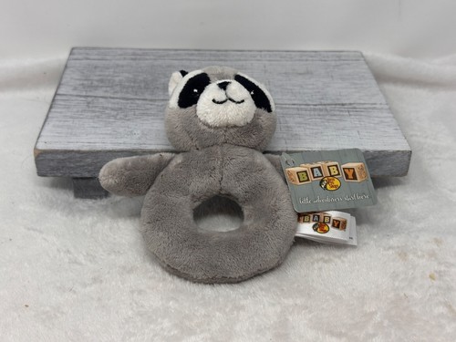 Gray & Black RACCOON 5" Rattle Plush Toy by Bass Pro Shops