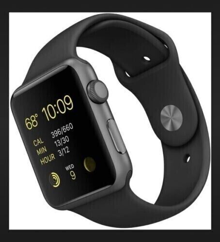 NEW Apple Watch Series 1 38mm Aluminum Case Smartwatch -Space Gray (No Return) - Afbeelding 1 van 2