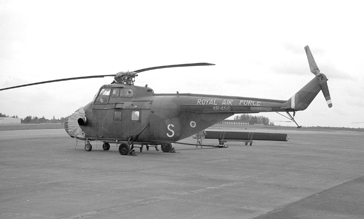 RAF, Westland WS.55, XR456, at Seletar, in 1966, 35mm size NEGATIVE eBay