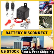 2x Wireless Dual Remote Car Battery Disconnect Relay Master Kill Cut-off Switch