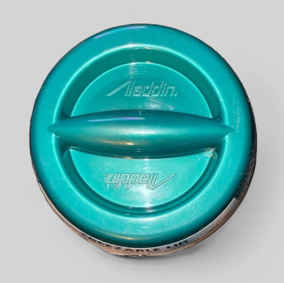 Tarro enfriador Aladdin con tapa congelable verde/blanco 8 oz 4,5" x 3,75" Foto 3 de 4