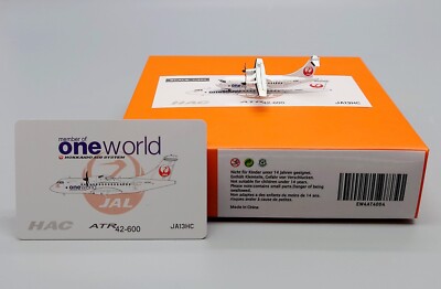 JC Wings 1:400 JAL Hokkaido Air System Aerospatiale ATR-42-600 'OneWorld' JA13HC