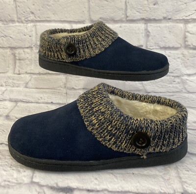 NWOB Cabela's Women's Suede Clog Slippers Navy Blue Shoes Size 10 BB10