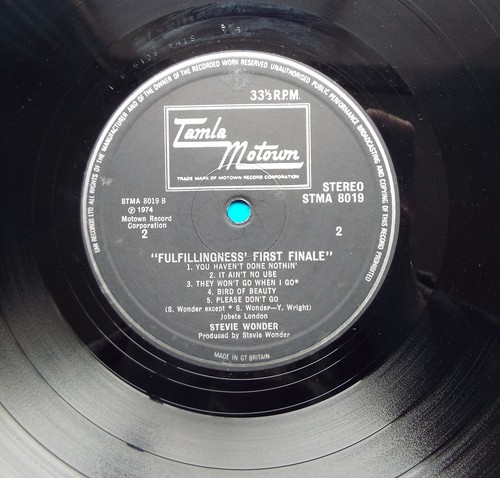 STEVIE WONDER FULFILLINGNESS' FIRST FINALE LP 1st UK STMA 8019 A/B1 GF SLEEVE EX - Picture 7 of 12