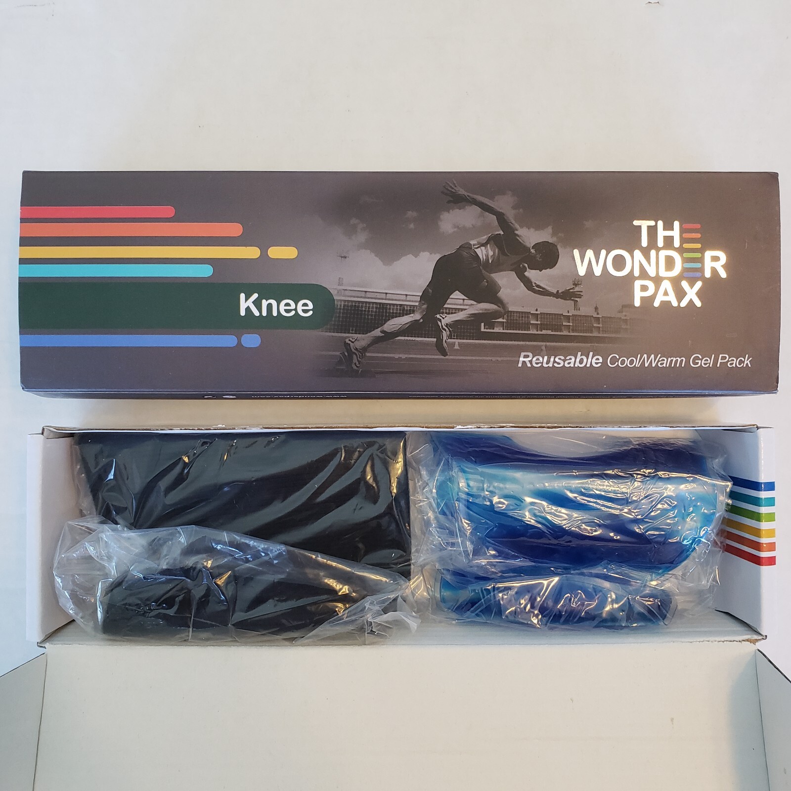 The Wonder Pax Knee Reusable Warm or Cold Gel Pack Blue