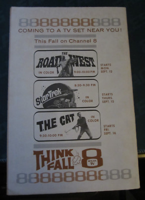 TV Week Regional Guide Aug 1966 Star Trek 1st Appearance Pre-Premiere Menagerie