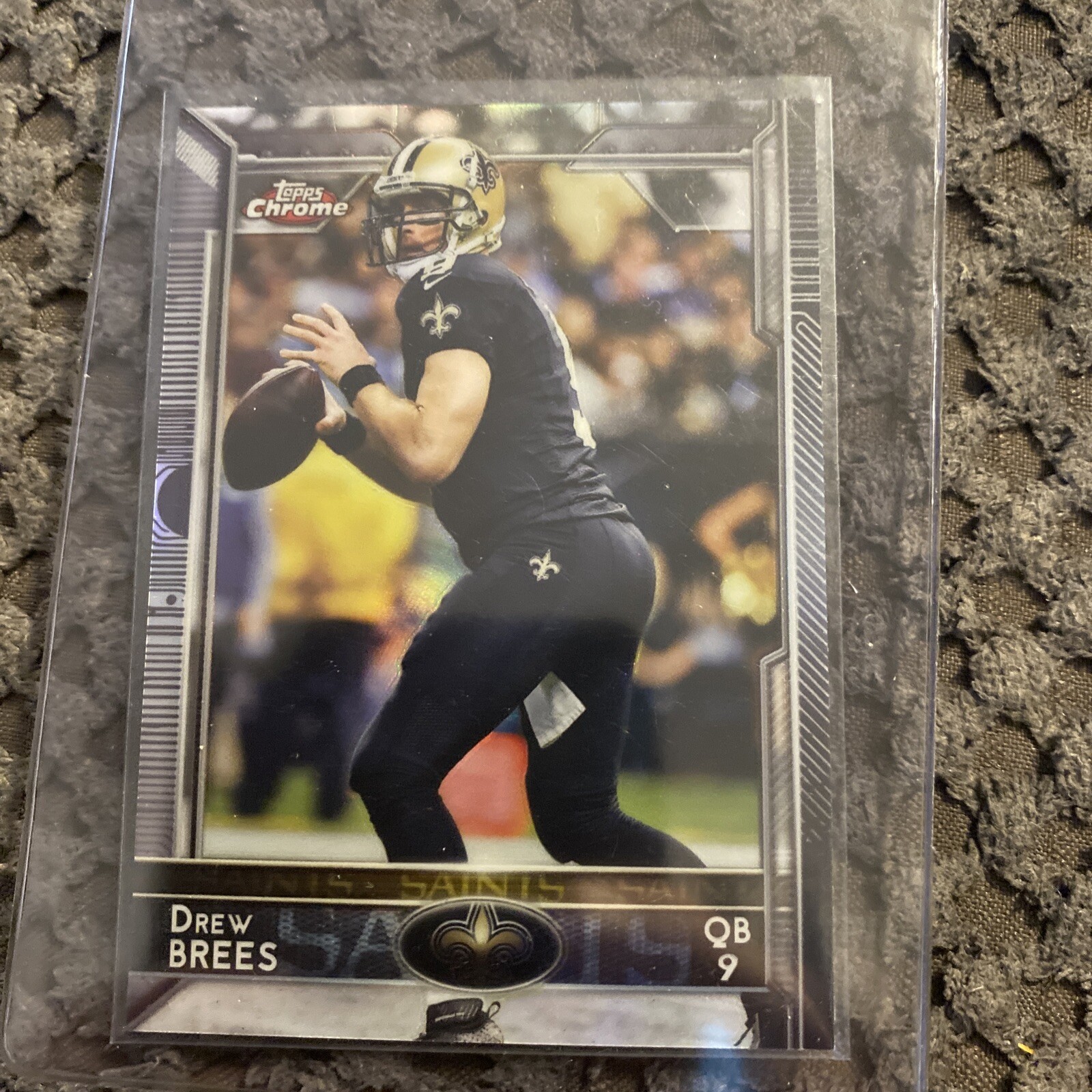 2015 Topps Chrome Drew Brees #12 Refractor Parallel New Orleans Saints
