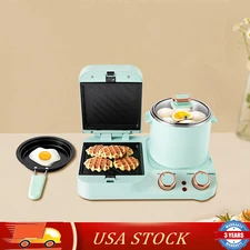 3in1 Breakfast Station Electric Mini Toaster Bread Breakfast Sandwich Maker NEW