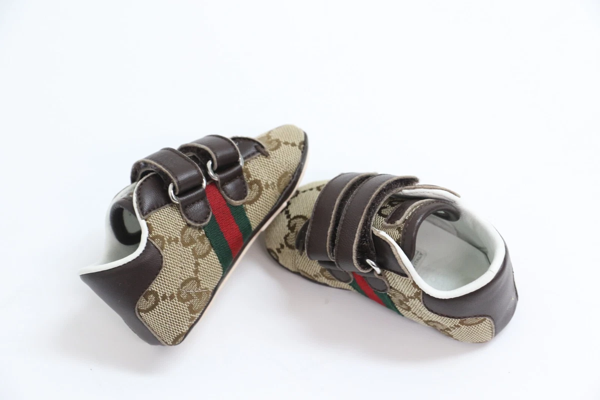 Gold gucci cheap baby shoes